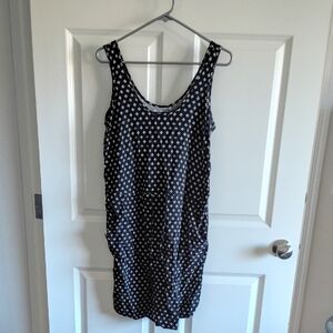 GAP Black and White Patterned Dress With Two Pockets And Drawstring Waist